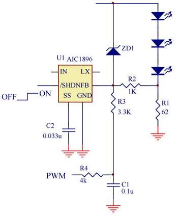 《圖十一　藉由一組濾波後的PWM訊號來做亮度控制》