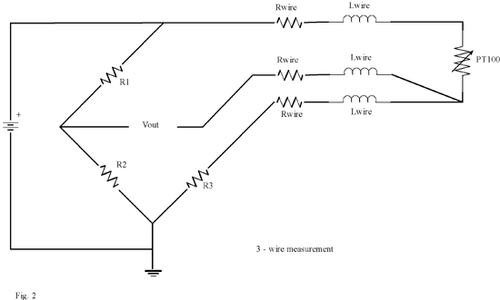 《图二 连接到RTD的第三条线可以补偿线路阻抗，唯一的限制是主要连接线需要拥有相同的特性》
