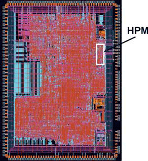 《图三 0.18微米测试芯片的晶粒布局绘图》