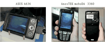 《圖三　ASUS A636及AnexTEK moboDA 3360多模手機外觀》