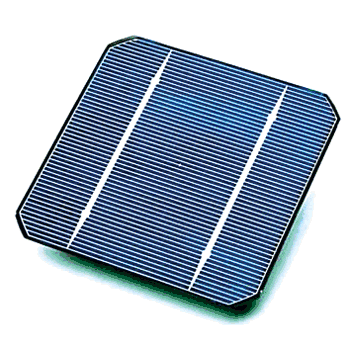 《圖四　德國西門子公司（Siemens）用單晶矽材料製成的太陽能基板》
