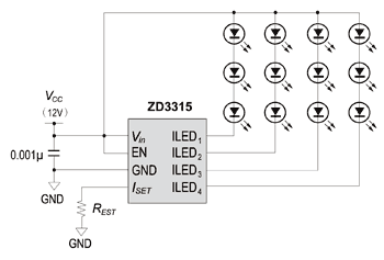 《圖二十四　3×4=12個LED的驅動電路》