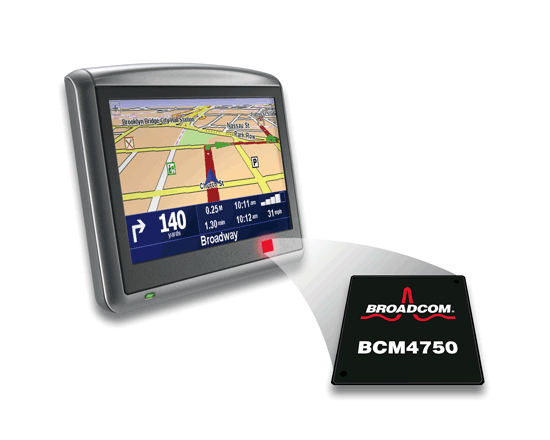 《圖七　Broadcom新一代BCM4750 GPS晶片》