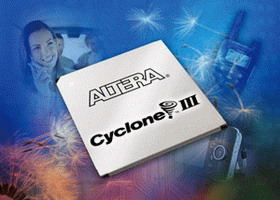 《图五 Altera的低成本Cyclone III FPGA是65nm制程的汽车级FPGA。》