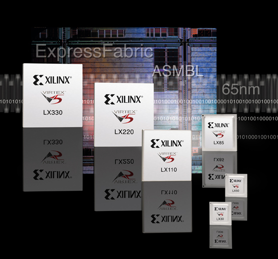 《图一 Xilinx的Vertex 5家族FPGA是高阶FPGA，电路资源最多，因此多用最先进的半导体制程来生产。（图片来源：Xilinx.com）》