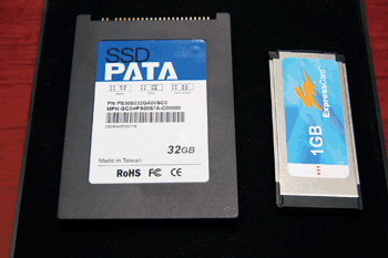 《圖六　圖為群聯電子所推出PATA介面的SSD硬碟和PCIe介面的ExpressCard》