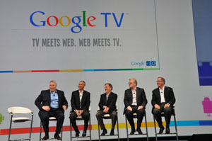 《图八 Google TV使用接口》