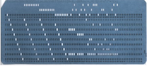 《圖一　最早的電腦無論執行程式的輸入、運算資料的輸入、運算結果的輸出，都透過打孔紙片進出。》