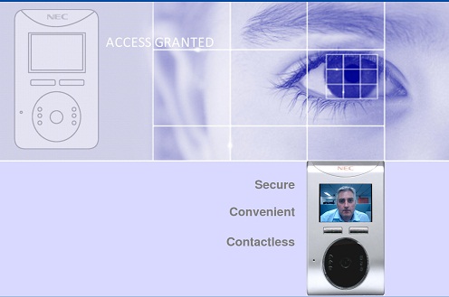 圖四 :  NEC開發的手機用臉部辨識系統NeoFace Mobile（圖片來源：NEC）
