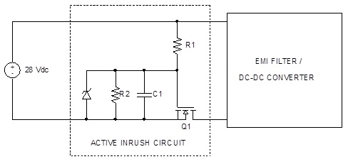 圖十一 : 有效限制浪湧電流的串聯晶體管離散電