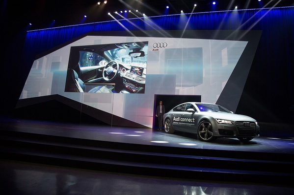 图二 : Audi在车载资通讯领域一直都投入不少心力，在CES 2014也谈了不少无人驾驶的发展愿景。（Source:Audi CES 2014）