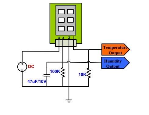 图三 : 温湿传感器电路图