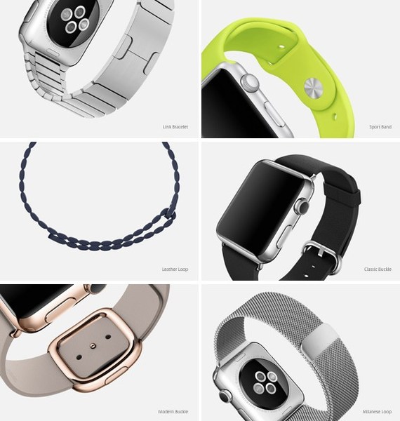 圖一 : Apple Watch最大的賣點在於可簡易地更換多樣式的錶帶，且擁有數百種不同的錶面，而蘋果最終的目標是要讓用戶可以自由搭配不同功能的元件。