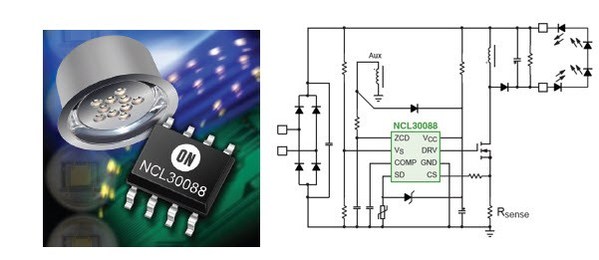 图1 : ：PFC初级端控制LED驱动器
