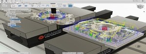 图一 : Autodesk Fusion 360透过云端运算，整合CAD、CAM及CAE功能，并针对产品设计和制造流程建构平台。