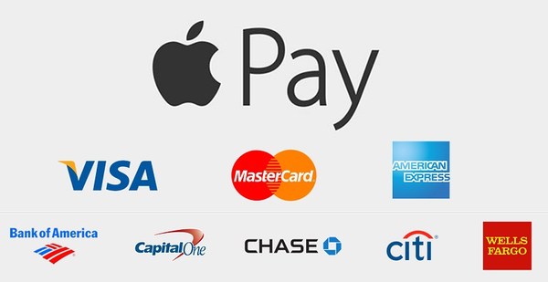 图2 : Apple Pay目前已经得到信用卡发卡机构、银行以及许多零售商的支持。
