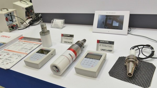 圖2 : 攝陽企業引進UNIPULSE品牌可用於工具機作業前的主軸保全系列產品，更有利於確保及管理工具機的加工精度。（攝影：陳念舜）