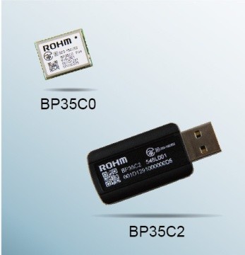 圖2 :  適合IoT及智慧電錶等智慧社區架構之國際無線通訊協定「Wi-SUN」的小型通用模組BP35C0、USB網卡BP35C2。