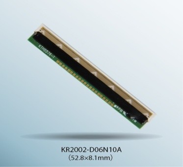 圖一 : 可單顆鋰電池驅動的熱感寫印字頭KR2002-D06N10A系列