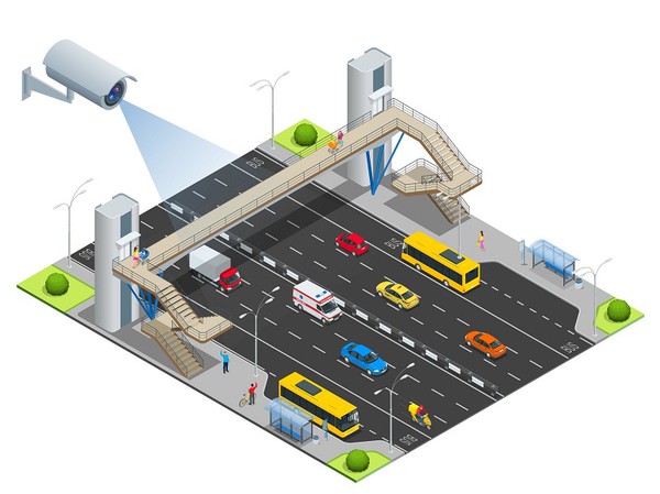 圖一 : 智慧交通監控系統與工業相機的結合提高了安全性和效率。