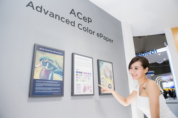 圖四 : 先進式彩色電子紙顯示器（Advanced Color ePaper；ACeP）是元太的新武器，是一種高品質的全反射式的彩色電子紙顯示器。