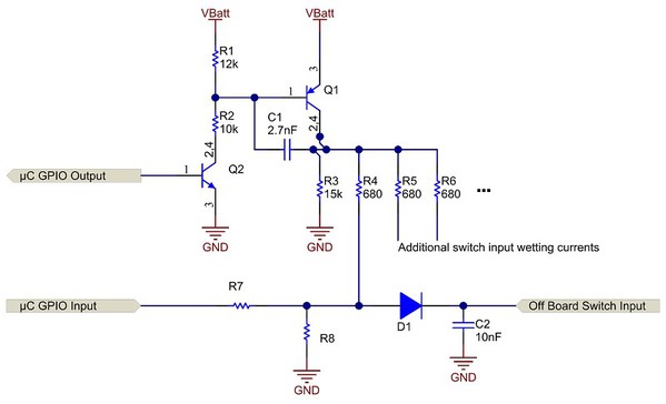 图2 : 离散式湿润电流实作