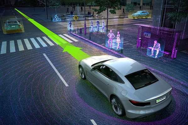 图1 : NVIDIA以超级电脑运算的优势打造自动驾驶蓝图，把AI导入未来车款，主攻自动驾驶和车用辅助系。(Source: motor1)