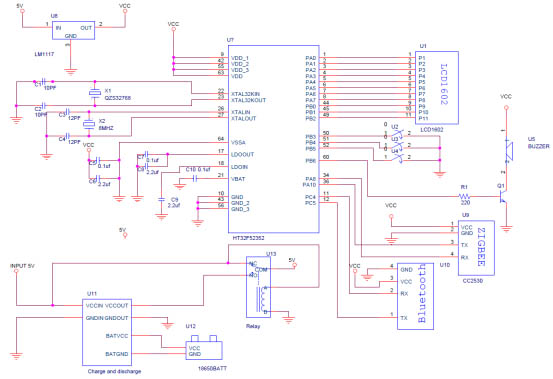 图2 : 主控版电路图