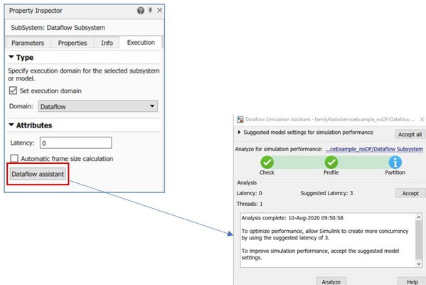 图5 :  Dataflow assistant列出的模型设定变更建议。