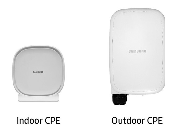 图三 :  CPE室内设备与室外设备。 （source：samsung.com）