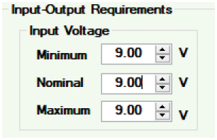圖13 : SCP Configurator的輸入電壓要求部分