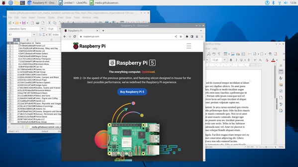 圖二 : 典型Raspberry Pi OS作業系統的圖形化使用者介面（圖片來源：樹莓派官網）