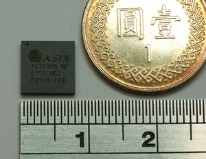 亚信电子（ASIX Electronics）推出世界上最小的8位单芯片以太网络MCU AX11005BF。