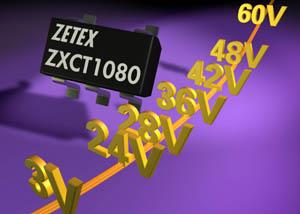 Zetex新型电流监察器有效简化高压电路保护