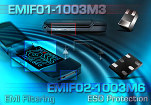 以最小封装整合ESD保护和EMI滤波两大功能