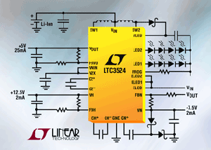 Linear推適用TFT-LCD及LED驅動器的電源供應器 BigPic:315x225
