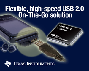 TI發表高速USB 2.0 On-The-Go解決方案