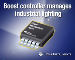 TI升压转换控制器推动工业用照明创新