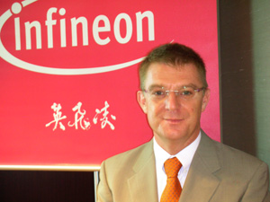 圖為Infineon Access通訊產品行銷副總裁Erwin Ysewijn。（Source：HDC）