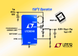 凌力爾特60V輸入、低靜態電流降壓控制器可操作於150°C最高接面溫度 BigPic:315x225