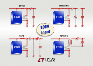 Linear新100V 输入DC/DC 控制器可转出正或负稳压输出 BigPic:315x225