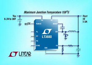 Linear推出H等級3.5A、36V降壓切換穩壓器 BigPic:315x225