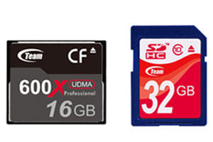 十铨科技推出高速记忆卡 - Team CF 600X与Team SDHC Class10。