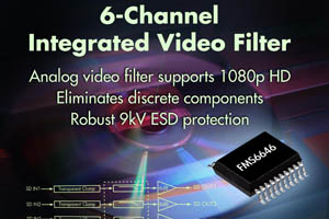 具1080p高画质功能的6信道整合式视频滤波器