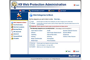 Blue Coat其K9協助家庭用戶防範不當的Web內容與威脅。