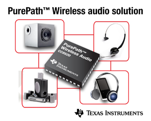 圖為TI 最新的 PurePath Wireless 音訊產品系列