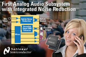 NS推出整合雜訊抑制技術的類比音頻子系統