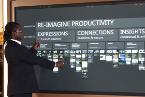 微软采用NextWindow触控萤幕进行企业展示