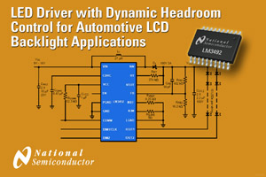 NS针对汽车电子推出具备动态余量控制功能的LED驱动器
