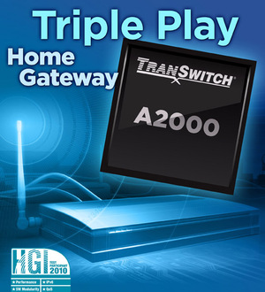 TranSwitch的千兆通訊處理器為家用閘道提供業界最佳應用性能 BigPic:540x594